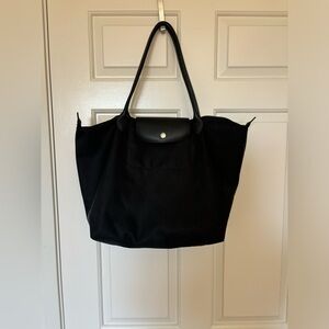 Longchamp Le Pliage black tote bag